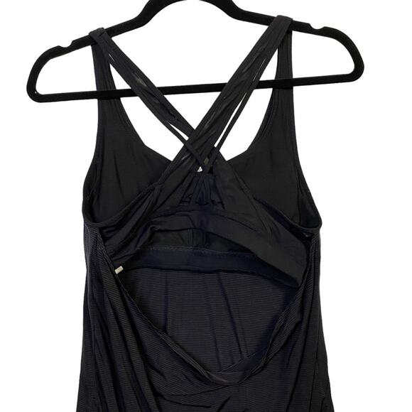 Athleta Transcendence Black Stripe Tank Bra Active Top Size Small - Picture 5 of 9